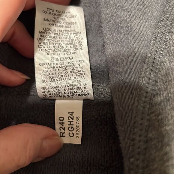 Athletic works szXXL grey fleece lined zip front hoodie with pockets GUC - Picture 4 of 9